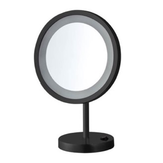 Homewerks 4.5-in x 12.5-in Matte Chrome Double-sided 5X Magnifying  Countertop Vanity Mirror with Light in the Makeup Mirrors department at