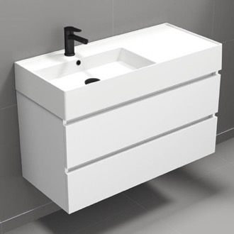 Bathroom Vanity Wall Mounted Bathroom Vanity, Modern, 40