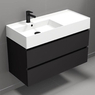 Bathroom Vanity Black Bathroom Vanity, Floating, Modern, 39