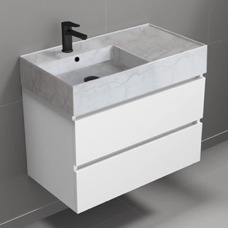 Bathroom Vanity Wall Mounted Bathroom Vanity, Modern, 32