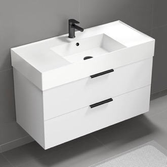 Bathroom Vanity Floating Bathroom Vanity, Modern, 40