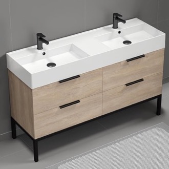 Bathroom Vanity Double Bathroom Vanity, Modern, 56