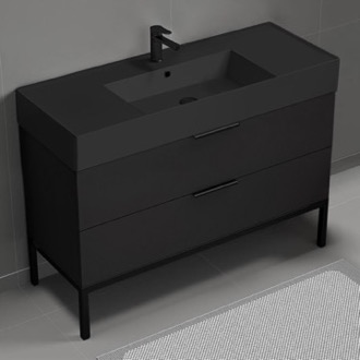Bathroom Vanity Modern Black Bathroom Vanity, 48