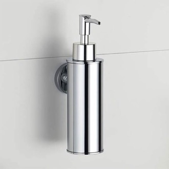 Soap Dispenser Soap Dispenser, Wall Mounted, Round, Chrome Nameeks NCB86