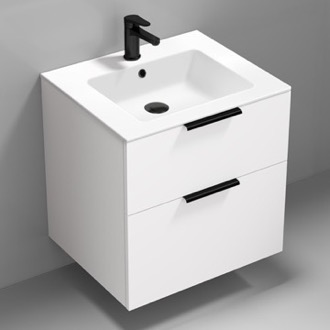 Bathroom Vanity White Vanity, Wall Mounted, Modern, 24 Inch Nameeks IBIZA4