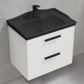 Bathroom Vanity Floating Bathroom Vanity, White, 26