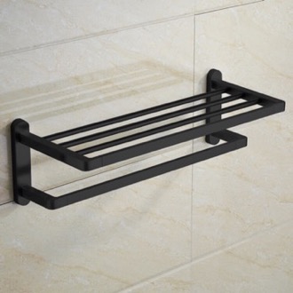 Train Rack Matte Black Towel Rack Nameeks NCB90