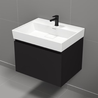 Bathroom Vanity Black Bathroom Vanity, Floating, Modern, 24