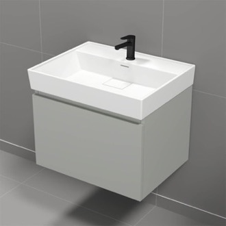 Bathroom Vanity Modern Bathroom Vanity, Wall Mounted, 24