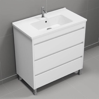 Bathroom Vanity Floor Standing Bathroom Vanity, Modern, 32