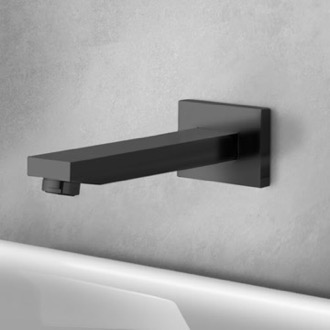 Tub Spout Matte Black Wall Mount Bathtub Spout Remer 91Q-NO