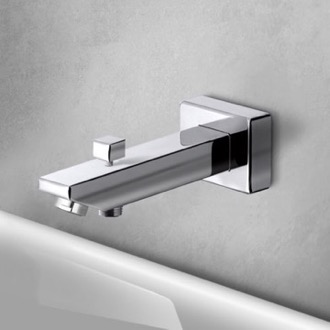 Tub Spout Square Tub Spout with Diverter Remer 91SD