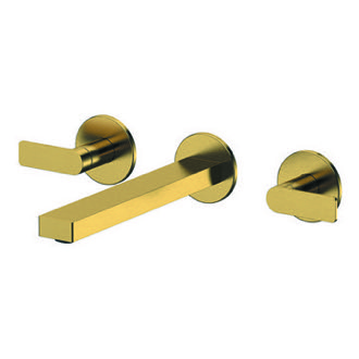 Bathroom Faucet Brushed Gold Wall Mounted Widespread Bathroom Faucet Remer IN14PLNL-BG