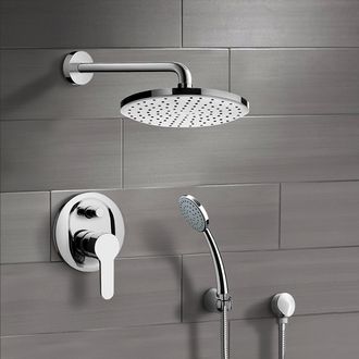 Shower Faucet Chrome Shower System with 8
