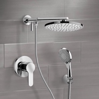Shower Head Rain Shower System with Handheld, Rain Shower Head, Shower Faucet Set Remer SFH14