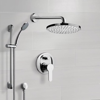 Shower Faucet Rain Shower System with Handheld, Rain Shower Head, Shower Faucet Set Remer SFR12