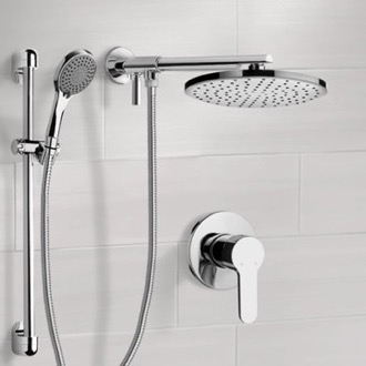 Shower Head Rain Shower System with Handheld, Rain Shower Head, Shower Faucet Set Remer SFR16