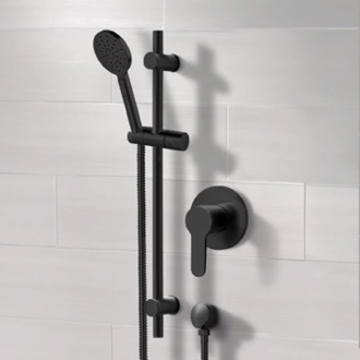 Shower Faucet Matte Black Slidebar Shower Set With Multi Function Hand Shower Remer SR051