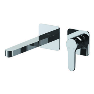 Bathroom Faucet Chrome Single Handle Wall Mounted Bathroom Faucet Remer W15PLNL-CR