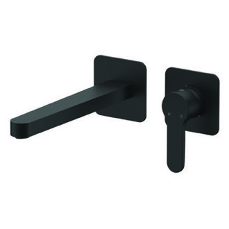 Bathroom Faucet Matte Black Single Handle Wall Mounted Bathroom Faucet Remer W15PLNL-NO