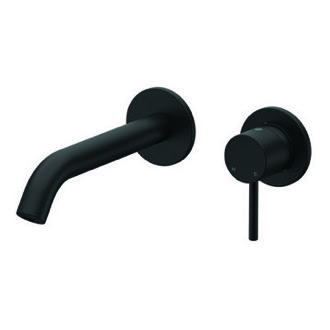 Bathroom Faucet Matte Black Single Handle Wall Mounted Bathroom Faucet Remer XF15PLNL-NO
