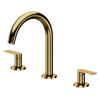 Bathroom Faucet Brushed Gold Widespread Bathroom Faucet Remer XN13PUSNL-BG