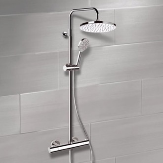 Exposed Pipe Shower Thermostatic Exposed Pipe Shower System with 10