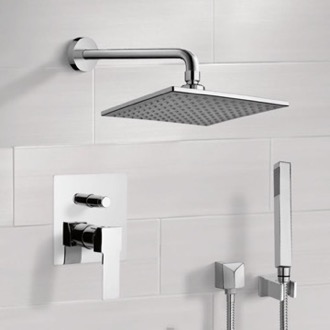 Shower Faucet Chrome Shower System with 8