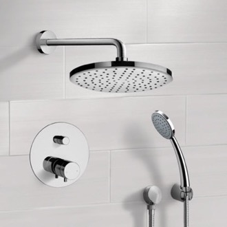 Shower Faucet Thermostatic Rain Shower System with Handheld, Rain Shower Head, Shower Faucet Set Remer SFH03