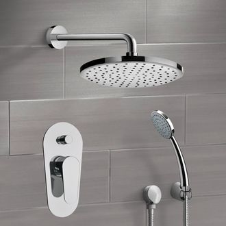 Shower Faucet Chrome Shower System with 8