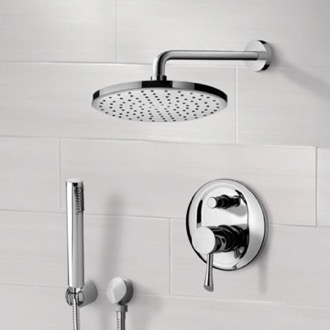 Shower Faucet Chrome Shower System with 8