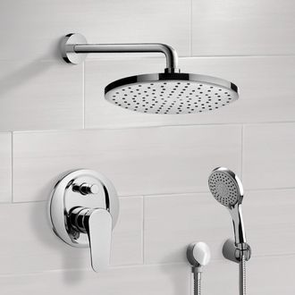 Shower Faucet Chrome Shower System with 8