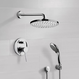 Shower Faucet Chrome Shower System with 8