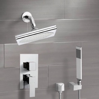 Shower Faucet Rain Shower System with Handheld, Rain Shower Head, Shower Faucet Set Remer SFH6193