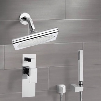 Shower Faucet Rain Shower System with Handheld, Rain Shower Head, Shower Faucet Set Remer SFH6195