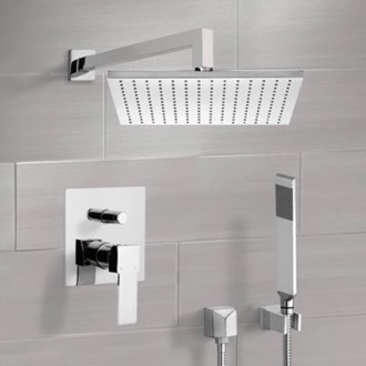 Shower Faucet Rain Shower System with Handheld, Rain Shower Head, Shower Faucet Set Remer SFH6511