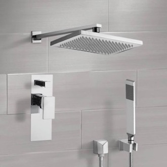Shower Faucet Rain Shower System with Handheld, Rain Shower Head, Shower Faucet Set Remer SFH6543
