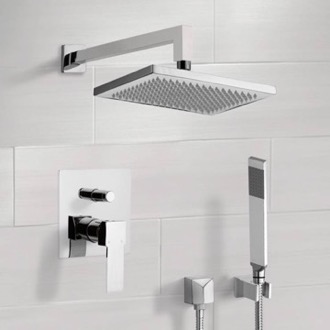 Shower Faucet Rain Shower System with Handheld, Rain Shower Head, Shower Faucet Set Remer SFH6545