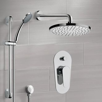 Shower Faucet Chrome Shower System with 8