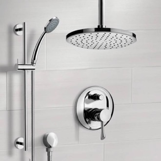 Shower Faucet Chrome Shower System with 8