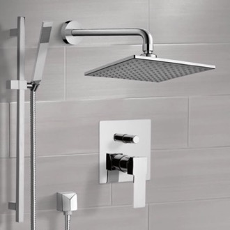 Shower Faucet Chrome Shower System with 8