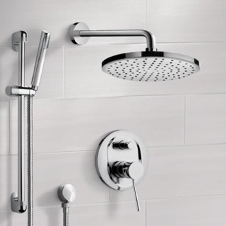 Shower Faucet Chrome Shower System with 8