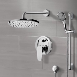 Shower Faucet Rain Shower System with Handheld, Rain Shower Head, Shower Faucet Set Remer SFR7163