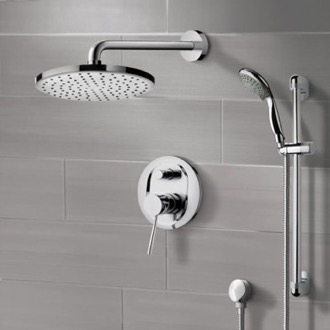 Shower Faucet Rain Shower System with Handheld, Rain Shower Head, Shower Faucet Set Remer SFR7166