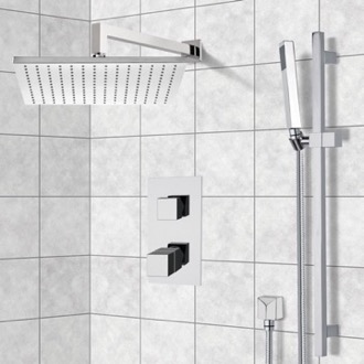 Shower Faucet Thermostatic Shower System with 12