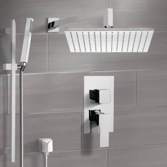 Shower Faucet Rain Shower System with Handheld, Rain Shower Head, Shower Faucet Set Remer SFR7509