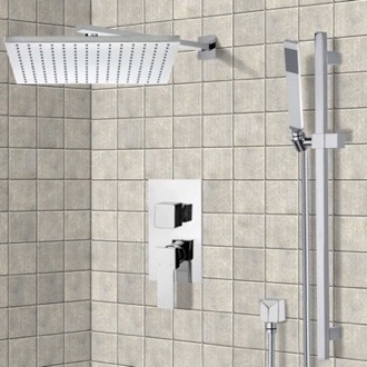 Shower Faucet Rain Shower System with Handheld, Rain Shower Head, Shower Faucet Set Remer SFR7514