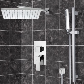 Shower Faucet Rain Shower System with Handheld, Rain Shower Head, Shower Faucet Set Remer SFR7516