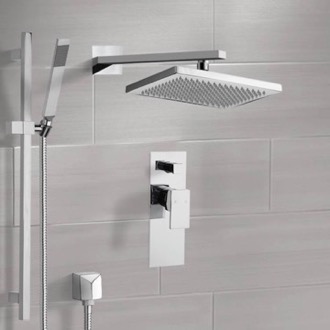 Shower Faucet Rain Shower System with Handheld, Rain Shower Head, Shower Faucet Set Remer SFR7543