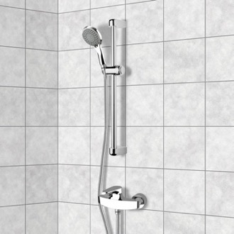 Shower Faucet Chrome Slidebar Shower Set With Multi Function Hand Shower Remer SR002